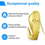 Hufopik 10 Pcs Cubicle Hooks - Fabric Panel Wall Clips for Hanging Coats, Pictures, Supports up to 40 lbs (Gold)