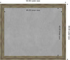 Amanti Art Grey Framed Magnetic Board 46x54 Oversize Vision Board for use with Magnets, 100% Metal Sheet to Display Items as Office Decor or for Home Organization in mudroom, Kitchen or Kids Room