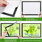 Marspark 64 Pc Magnetic Sign Holder 8.5 x 11 Self Adhesive Wall Mount Magnetic Document Paper Holder Display Picture Frame with Border and Clear PVC Front Cover for Office Wall Window Store