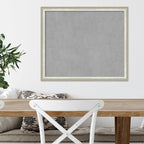 Amanti Art Silver Framed Magnetic Board 22x26 Medium Vision Board for use with Magnets, 100% Metal Sheet to Display Items as Office Decor or for Home Organization in mudroom, Kitchen or Kids Room