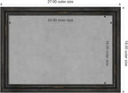 Amanti Art Black Framed Magnetic Board 19x27 Medium Vision Board for use with Magnets, 100% Metal Sheet to Display Items as Office Decor or for Home Organization in mudroom, Kitchen or Kids Room