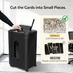 QUIETLEMON 250-Sheet Heavy Duty Paper Shredder Auto Feed, P-5 Security Level, 60Min Non Stop Commercial Shredder for Office Home, Micro Cut, 8.72 Gallon Bin, <60dB Quiet, Auto Anti-Jam (OL380)