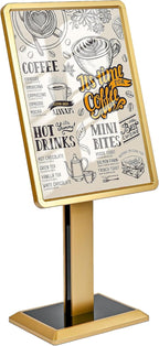 lesolar Display Menu Stand, 21x29 Inch Heavy Duty Aluminum Pedestal Sign Holder, Adjustable Floor Standing Sign Holder for Vertical and Horizontal View Display for Malls, Schools, Restaurants
