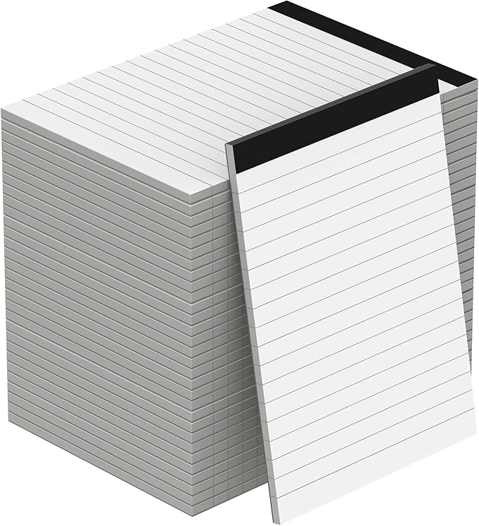 Nichela Notepad for Daily Planning and Organization of Work – 4 x 6-inches Lined Paper – Thick Bright White Paper – 30 Pages – Note Pads Ruled Pages – Pack of 30