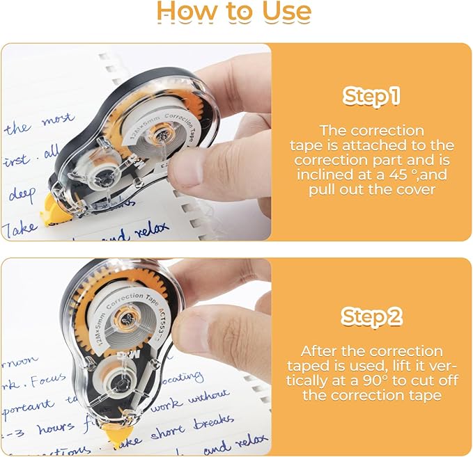 M&G 39.3 Feet Correction Tape, 12 Pack Correction Tape, Easy to Use Applicator for Instant Corrections,Office Products, Total 472FT/144M