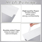 YooNotee 100 Count #10 Silver Metallic Business Envelopes, 80 lb, 4 1/8" x 9 1/2" Metallic Business Letter Size Envelopes, Peel & Press Square Flap, Printable for Professional Mailing and Office Use