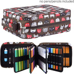 qianshan Pencil Case Holder Slot - Holds 260 Colored Pencils or 180 Gel Pens with Zipper Closure