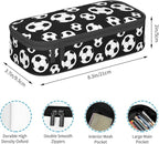 Black And White Soccer Ball Pencil Case Big Capacity Storage Pencil Pouch Stationery Bags With Zipper Portable Pen Holder Box Organizer For Boys Girls Teens Student College School Office Supplies