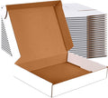 JOWLOT 13x10x2 inch Small Shipping Boxes Set of 25, White Corrugated Cardboard Box Literature Mailer for Mailing Packing Moving and Storage