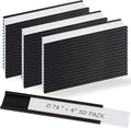 Realth C Channel Magnetic Label Holders 50 Pack 0.78" x 4" - Name Magnets for Shelving, Storage Bins, Classroom, Office, Library, Supermarket