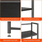 Desk Shelf with Drawer, 41.3" Desktop Organizer Shelf, Desk Hutch for Computer Monitor Max 32", 3 Tier Desktop Display Rack, Wooden Desk Top Bookshelf Storage Rack for Home Office Dorm, Black