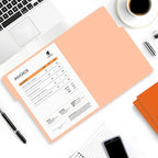 SUNEE File Folders, 30 Pack Manilla Folders 8.5 x 11, Colored File Folders Home Office School Supplies for Documents Files Paper, Orange