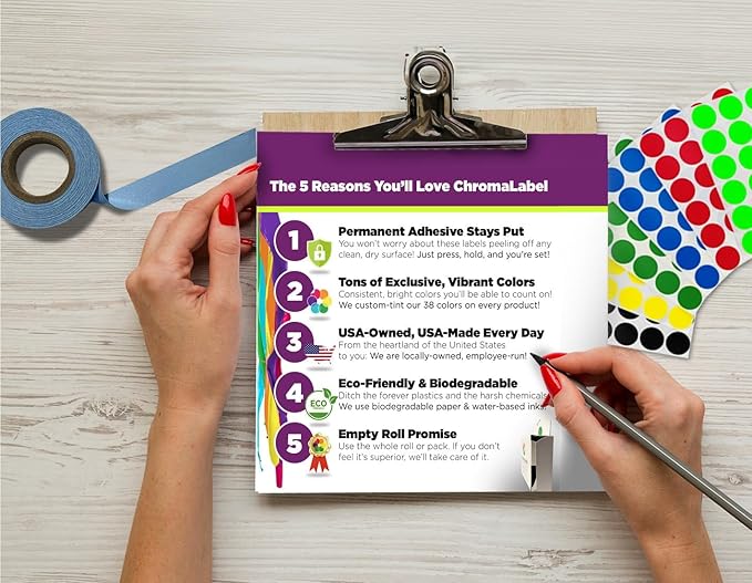 ChromaLabel 2 x 3 Inch Rectangle Labels, High Visibility Color Coded Label, Rectangular Sticker Label - 250 Adhesive Labels per Dispenser Box, Fluorescent Green Stickers