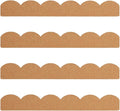 SOFPLATE 4Pcs Bulletin Bar Strip Cork Board Strips 14.6 x 2 Inch Self Adhesive Scalloped Frameless Cork Pin Notice Board for Classroom Office Home Cubicle Wall Decoration Hanging Photos Note Schedules