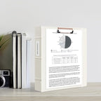 Ospelelf 3 Ring Binders with Clipboard 2 Inch, Leather Clipboard Binder Organizer with Dividers and Tabs, Business Binder for Teacher, Work, Beige