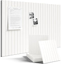 Fluxynara Large Felt Bulletin Board 36" x 24" Cork Board Alternative-6 Pack with 40 Safe Removable Adhesive Tabs, Cork Boards for Walls Cork Board for Home Office Classroom Pin Board (Milky White)