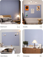Fluxynara Large Felt Bulletin Board 48" x 36" Cork Board Alternative-12 Pack with 70 Safe Removable Adhesive Tabs, Cork Boards for Walls for Home Office Classroom Pin Board (Soft Periwinkle)