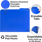 Dunwell Plastic Colored File Folders (12 Pack), 1/3 Tab Filing Folders for 8.5x11 Letter Size Documents, Assorted Colors, Acid-Free Poly, Includes Labels