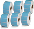 BETCKEY - 1.5" x 0.85" All Purpose Labels Compatible with Zebra & Rollo Label Printer,Premium Adhesive & Perforated[Light Blue, 6 Rolls, 9000 Labels]