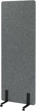 Polyester Desk Dividers, Soundproof Room Divider Office Furniture Partitions, Privacy Desk Panel with Wheels & Screwdriver, Stand Up Freestanding Desk Privacy Panel for Office Classroom(24" x 66")