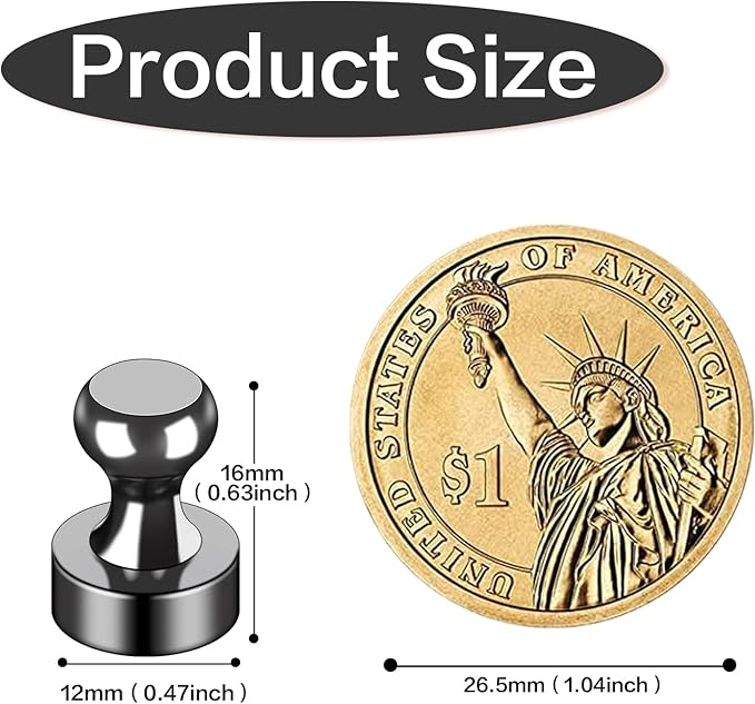 LOVIMAG Fridge Magnets 20Pcs Refrigerator Whiteboard Small Strong Magnet Classroom Kitchen Accessories Decorative Locker Set Decor Must Haves Office Calendar Refrigerador Magnetic Cute Crafts Black