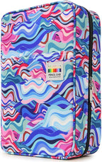 YOUSHARES Big Capacity Colored Pencil Case - 300 Slots large Pen Case Organizer with Multilayer Holder for Prismacolor Colored Pencils & Gel Pen (Wavy Blue)