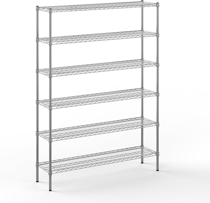 Regal Altair 14" Deep x 54" Wide x 74" Height Wire Shelving Kit | 6-Tier | NSF Commercial Storage Rack Unit
