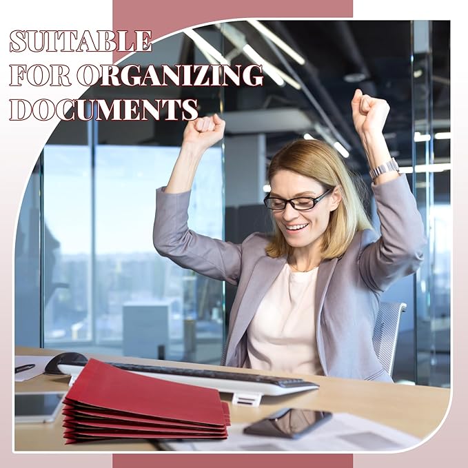 Skyygemm 60 Pcs Classification Folders Letter Size, 2 Divider Pressboard File Folders with 3. 5 Inch Expansion, 2 Prongs Fastener, Heavy Duty Office File Organizers for Teachers, Medical (Dark Red)