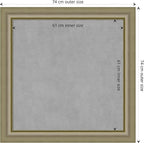 Amanti Art Silver Framed Magnetic Board 29x29 Medium Vision Board for use with Magnets, 100% Metal Sheet to Display Items as Office Decor or for Home Organization in mudroom, Kitchen or Kids Room