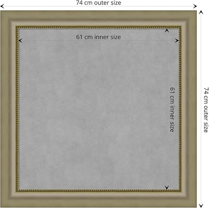 Amanti Art Silver Framed Magnetic Board 29x29 Medium Vision Board for use with Magnets, 100% Metal Sheet to Display Items as Office Decor or for Home Organization in mudroom, Kitchen or Kids Room