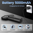 Compressed Air Duster, New Upgrade 300000RPM Electric Air Duster, Powerful Replace Compressed Air Can - No Canned Air, Jet Dry Blower Portable Air Blower for Computer Clean, Keyboard, Home. (Black)