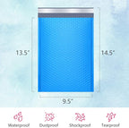 UCGOU Bubble Mailers 9.5x14.5 Inch Blue 25 Pack Poly Padded Envelopes Large #4 Mailing Packages Opaque Packaging Postal Self Seal Adhesive Waterproof Boutique Shipping Bags for Clothes