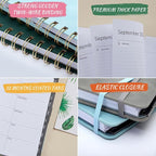 Academic Planner 2025-2026, Weekly and Monthly Calendar Planner, July 2025 - June 2026, 6.4" x 8.5", Faux Leather Cover Yearly Teacher Student Planning Agenda Book with Tabs, Pocket, Notes (Purple)