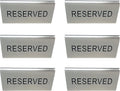 Metal Magery Reserved Table Signs Stainless Steel Metal Table Tent Sign for Resturants Bars and Weddings Pack of 6
