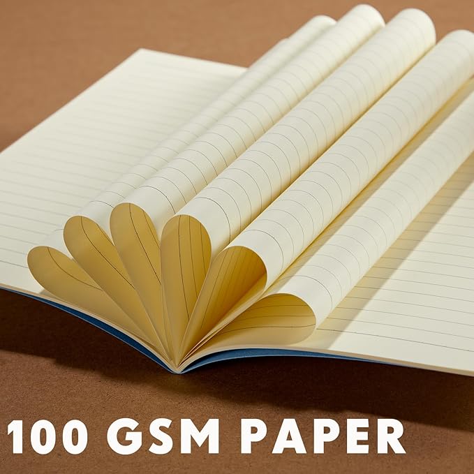 Mimorou 100 Pcs Journals Notebooks Bulk - Kraft Softcover A5 Small Notebooks 5.5 Inch x 8.3 Inch Notepads with 60 Page 30 Sheet for Writing Sketch Travel Office Supplies(Light Blue,Lined)