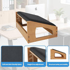 XINGMIAOWJ Ergonomic Foot Rest, 4 Adjustable Height Foot Stool,Footrest Under Desk， Soft Cushions,Foot Rest Office,Improving Posture, Promoting Blood Circulation（Natural）