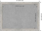 Amanti Art Silver Framed Magnetic Board 23x31 Medium Vision Board for use with Magnets, 100% Metal Sheet to Display Items as Office Decor or for Home Organization in mudroom, Kitchen or Kids Room