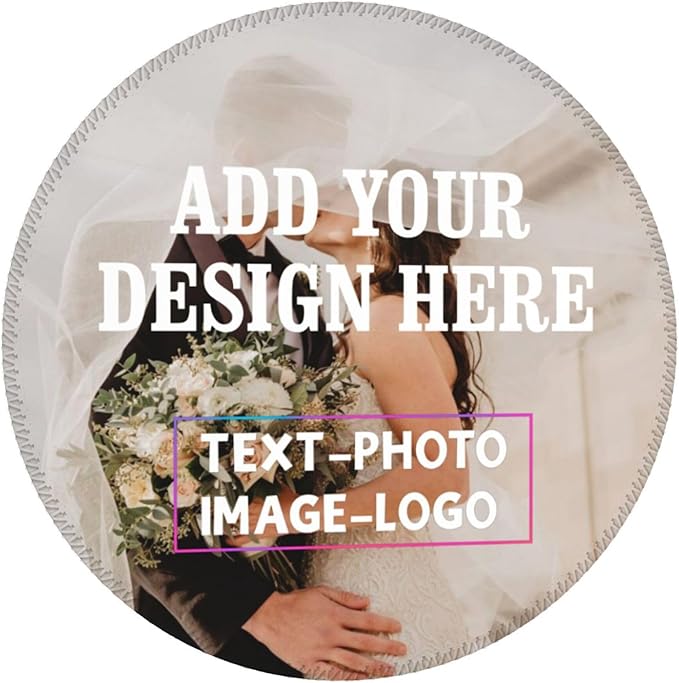 OHORTEB Custom Mouse Pad with Photo, Personalized Image Text Laptop Desk Mat, Customized Non-Slip Waterproof Desk Writing Pad for Office Home
