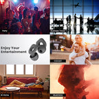 LOETRUY 2 Pairs of Earplugs for Sleeping,Reusable Hearing Protection Ear Plugs with 8 Pairs Ear Tips & One Connector Cord,Soft Earplugs for Noise Reduction,Concert,Musician & Work - 25dB-30dB