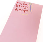 Graphique Pasta & Naps Magnetic Notepad, 100 Tear-Away Sheets for Grocery, Shopping & To-Do Lists, Writing Pad for Fridge, Kitchen, Office