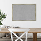 Amanti Art Silver Framed Magnetic Board 18x26 Medium Vision Board for use with Magnets, 100% Metal Sheet to Display Items as Office Decor or for Home Organization in mudroom, Kitchen or Kids Room