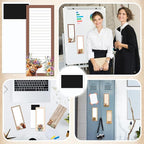 Gersoniel 12 Packs Magnetic Notepads for Refrigerator Monthly Grocery Magnetic List Set to Do List Pads Back Memo Notepad 9 x 3.5 Inches for Fridge Kitchen Shopping Grocery(Brown,Highland Cattle)