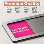 2PK Office Door Signs 6 Options Do Not Disturb, Please Knock, In A Meeting, Out Of Office, Working Remotely Back Soon Privacy Slider Sign for Meeting & Conference Room
