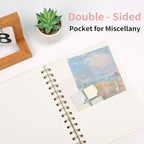 Spiral Notebook-5.75" x 8.125" College Ruled Journal with Inner Pockets and 160 Pages,PU Leather Cover Business Journal, Twin-Wire Binding Notebook Perfect for Office & Home School Supplies 2 pack NavyBlue/Green