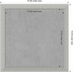 Amanti Art Silver Framed Magnetic Board 14x14 X-Small Vision Board for use with Magnets, 100% Metal Sheet to Display Items as Office Decor or for Home Organization in mudroom, Kitchen or Kids Room