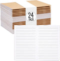 Lined Kraft Journals 24 Pack - 48 Pages Each, 5.5x8.5 Inch A5 Paper Notebooks Bulk for Students, Writing, Journaling, Travel Notes, School Supplies, Classroom & Office Stationery (Brown Kraft Cover)