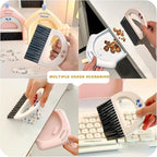 Small Dustpan and Broom Set,Mini Handheld Dust pan with Cleaning Brush Set for Home Desktop, Sofa,Office,Keyboards, Pet Care Household,Camping (Blue)