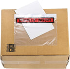 Nicunom 500 Pack 7.5'' x 5.5'' Packing List Envelopes, Adhesive Shipping Label Sleeves Clear Packing Slip Pouches Top Loading Packing List Pouches for Mailing