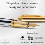 Ellington Pens Luxury Fountain Pen Set - Smooth Fine Nib- Includes 3 Ink Cartridges, Refillable Ink Converter, Gift Box- Fountain Pens For Writing, Calligraphy, Journaling, Sketching (Master Chopin)