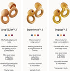 Loop Quiet 2 Ear Plugs – Ultra-Comfy Reusable Noise-Reducing Earplugs for Sleep, Deep Focus, Travel, Noise Sensitivity | Flexible Hearing Protection | Customizable Fit | 24dB (SNR) Noise Reduction